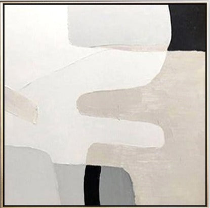 42 Beige Abstrakt Maleri