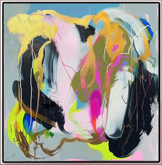 19B2 Neon&Guld - Abstrakt