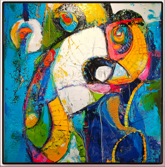 335 Farverigt Abstrakt Maleri