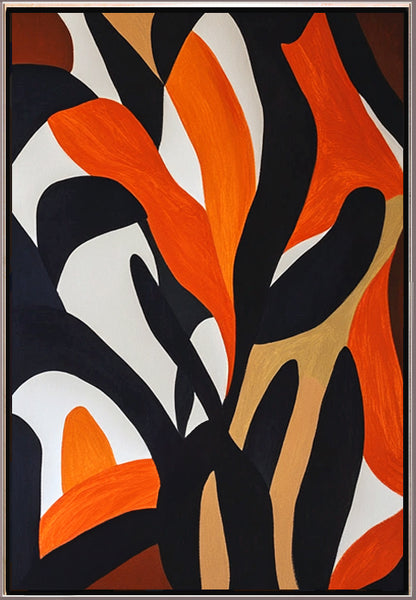 367 Abstrakt Maleri - Orange Blade