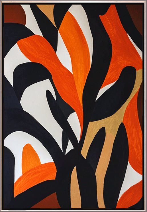 367 Abstrakt Maleri - Orange Blade