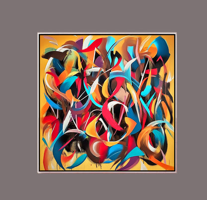 356 Farverigt Abstrakt Maleri