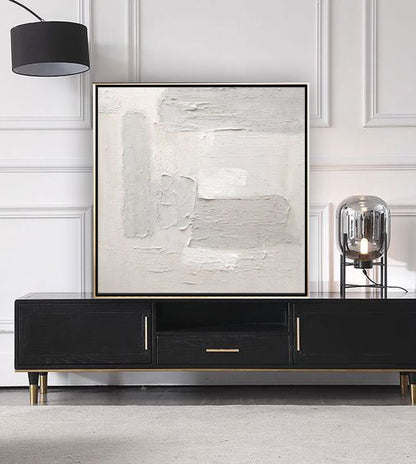 17 Beige Maleri med 3D Tekstur