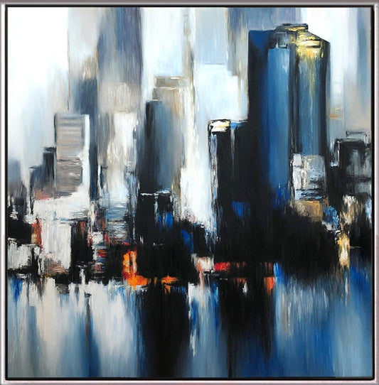 148 Abstrakt maleri - City