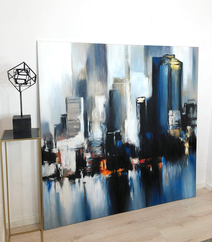 148 Abstrakt maleri - City