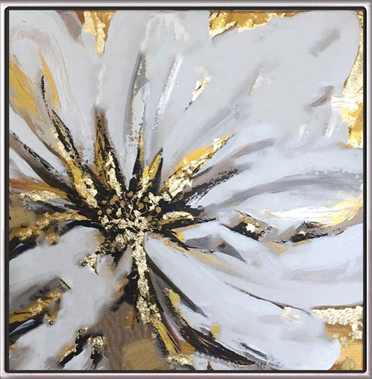 221 Maleri - En blomst med guld