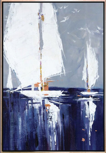 192 Abstrakt maleri - Sejl