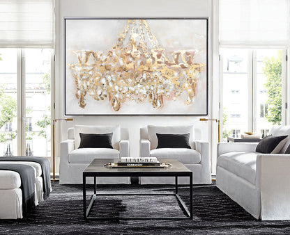 932 Maleri med guld - Chandelier